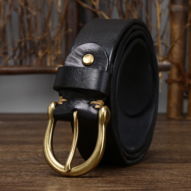Ceinture en cuir usé et froissé tendance pour homme