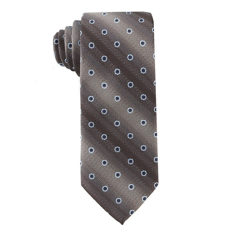 Cravate pour homme de la série Retro Brown - Cercle - image 6