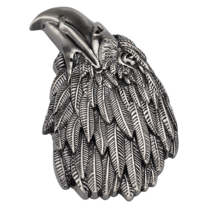 Ceinture en cuir à boucle tête d'aigle à tête blanche 3D DIY pour homme