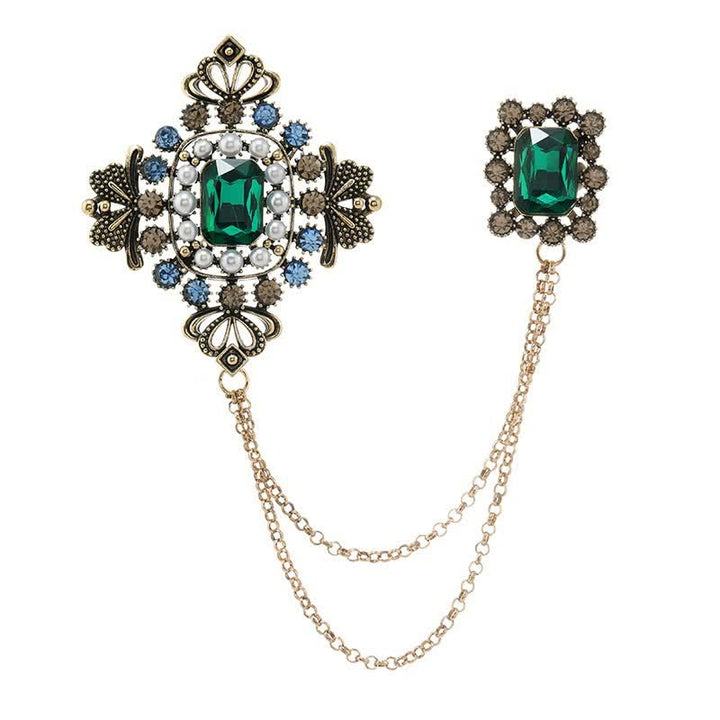Broche chaîne baroque pour femme
