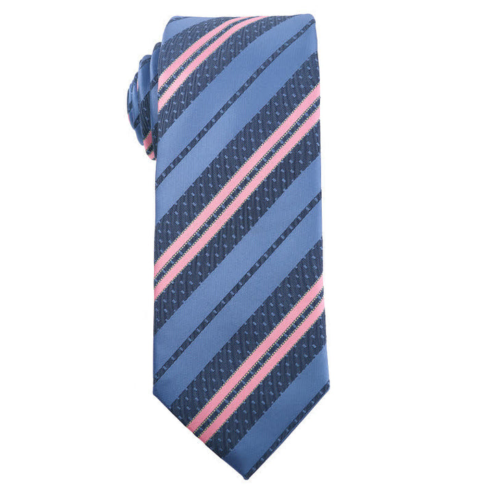 Cravate à rayures Paisley pour homme de la série Blue 
