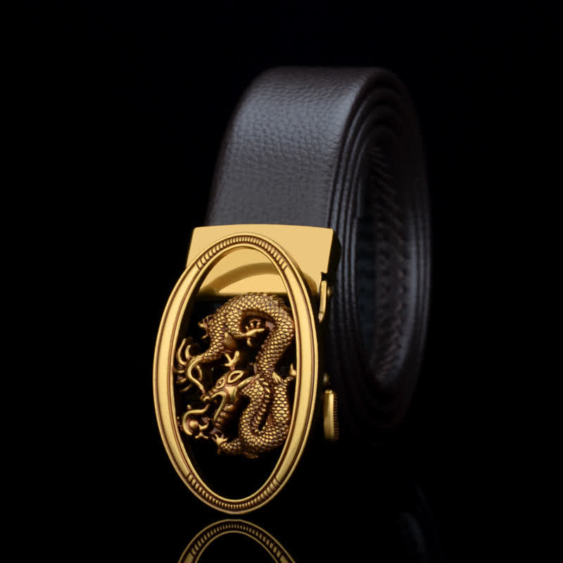 Ceinture en cuir vintage pour homme avec dragon volant