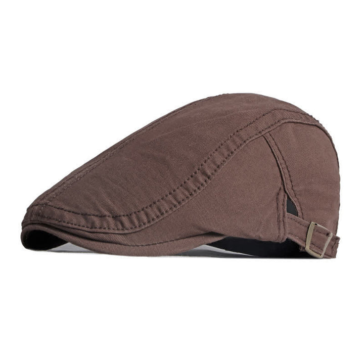 Casquette plate béret en coton de peintre rétro - Café - Réglable (environ 21 5/8"-23 5/8") - image 13