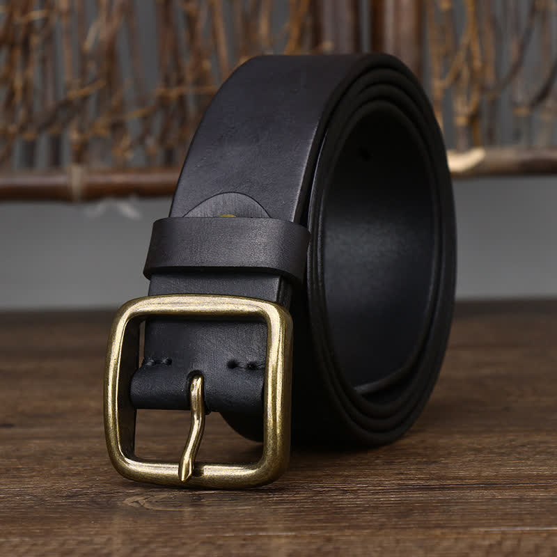 Veste décontractée pour homme avec ceinture en cuir de vachette souple - Noir - 46 - image 7