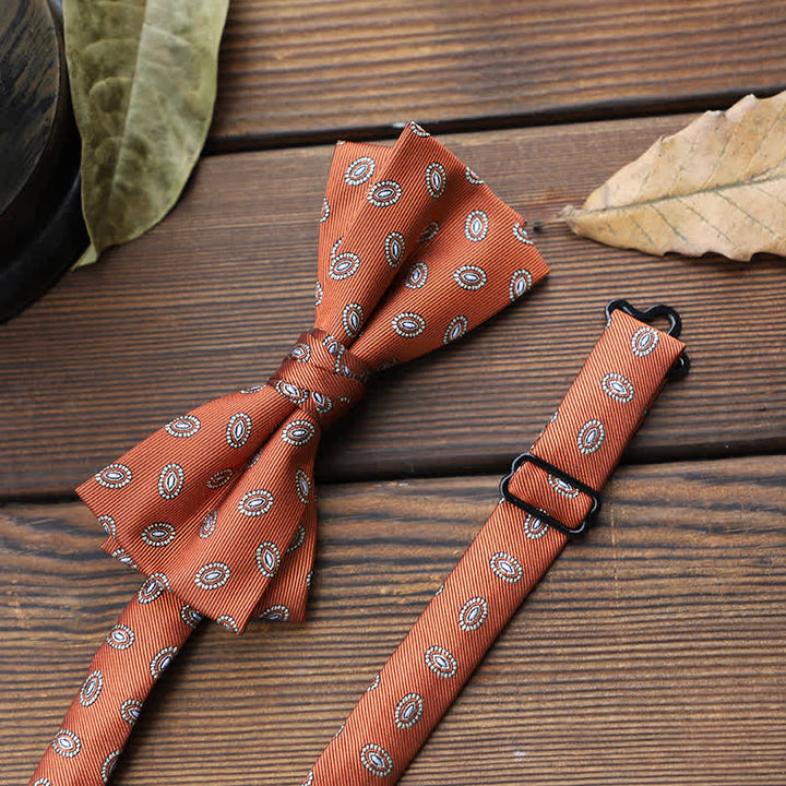 Nœud papillon à rayures florales pour homme