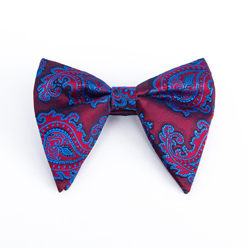 Nœud papillon surdimensionné à imprimé cachemire coloré pour homme