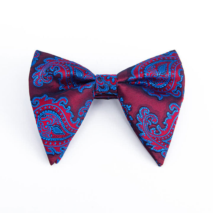 Nœud papillon surdimensionné à imprimé cachemire coloré pour homme