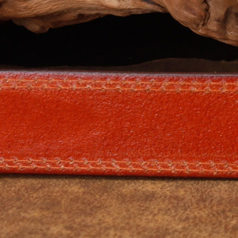 Ceinture unisexe en cuir avec pierre d'agate et fleur creuse turquoise