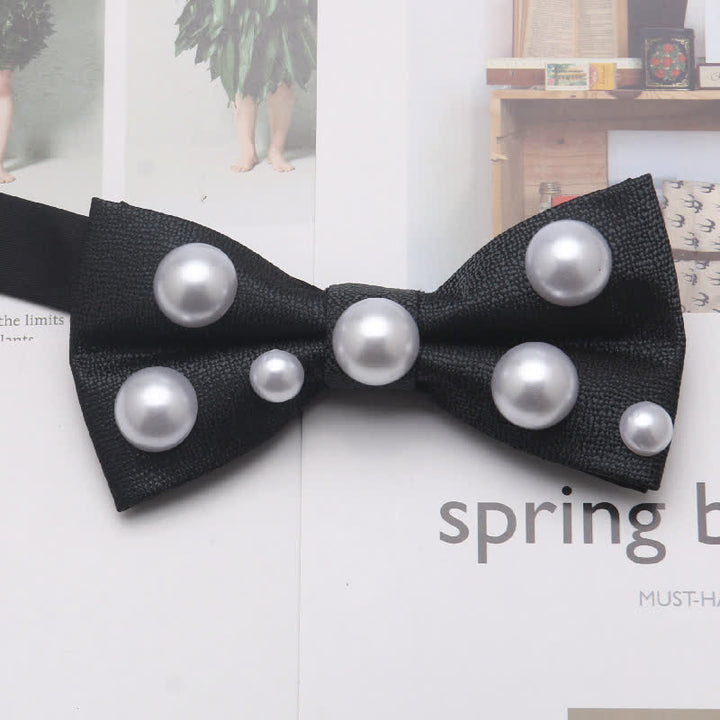 Nœud papillon de soirée dansante en perles artificielles - Gris ardoise foncé - image 7