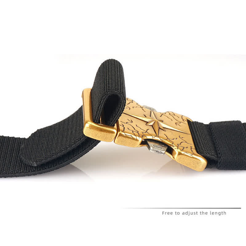 Ceinture tactique en toile élastique à dégagement rapide pour homme