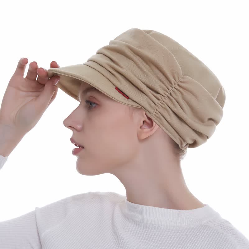 Casquette de baseball plissée à bord souple pour femme