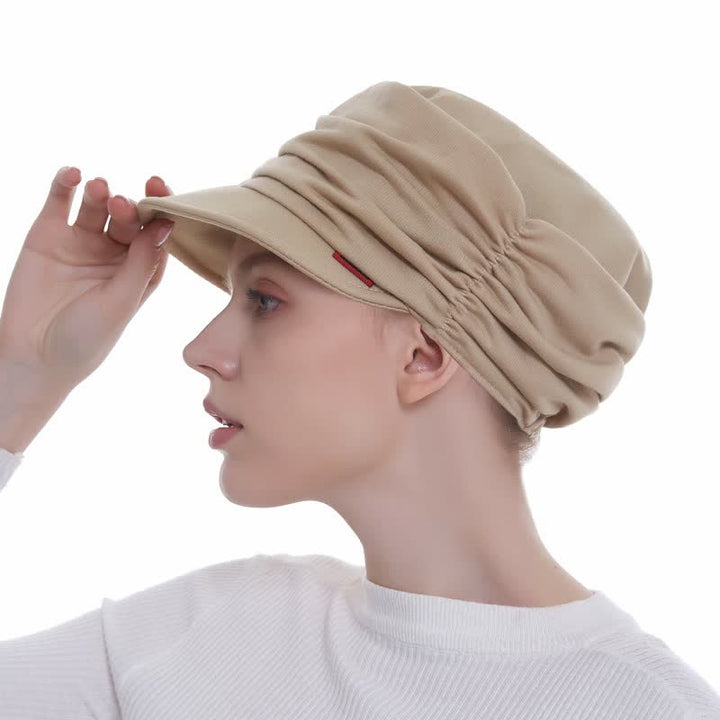 Casquette de baseball plissée à bord souple pour femme