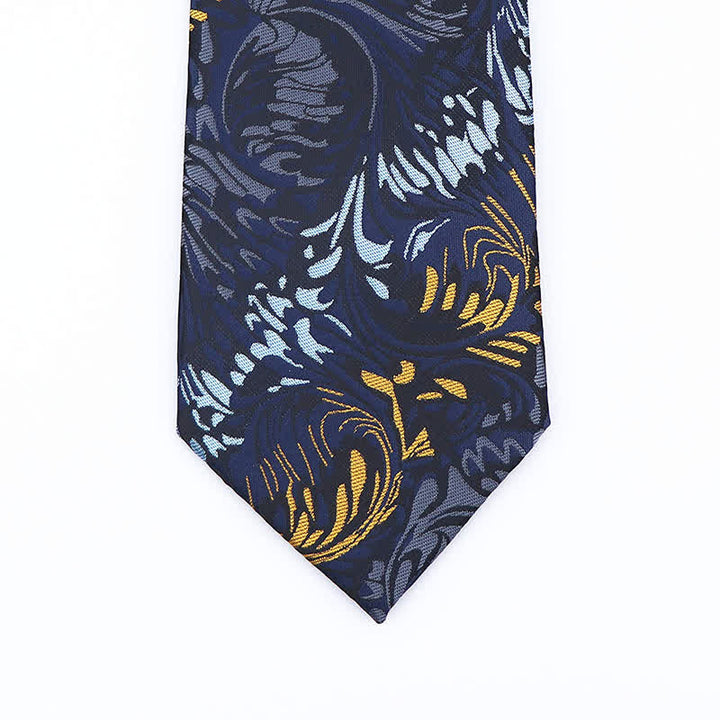 Cravate fantaisie à rayures et motifs cachemire pour homme