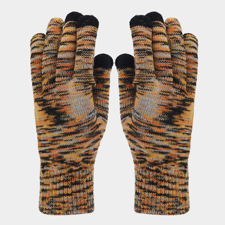 Ensemble de 3 gants, écharpe et bonnet multicolores unisexes - image 5