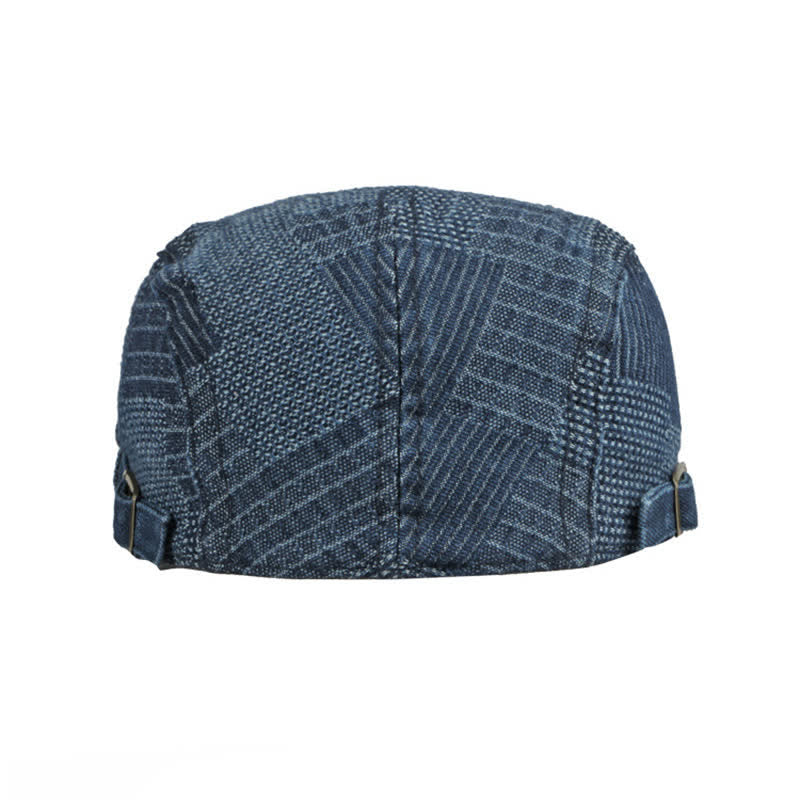 Béret en denim délavé avec casquette plate de peintre de personnalité - image 6