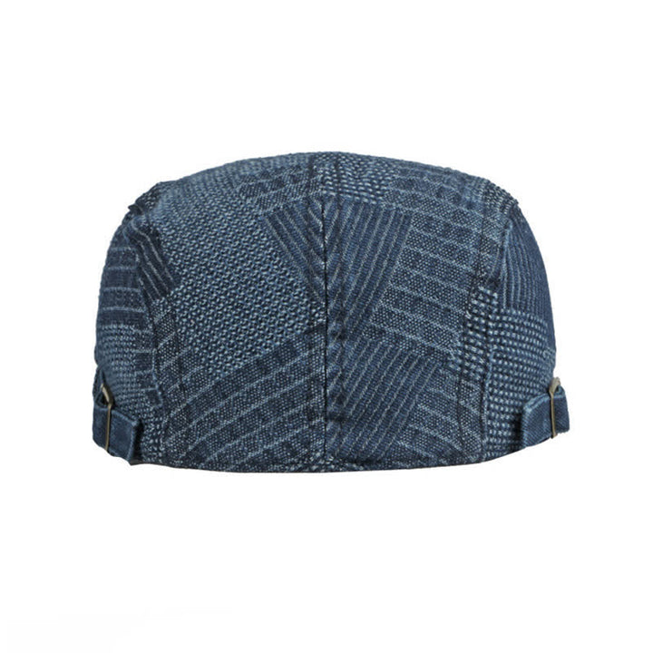 Béret en denim délavé avec casquette plate de peintre de personnalité - image 6
