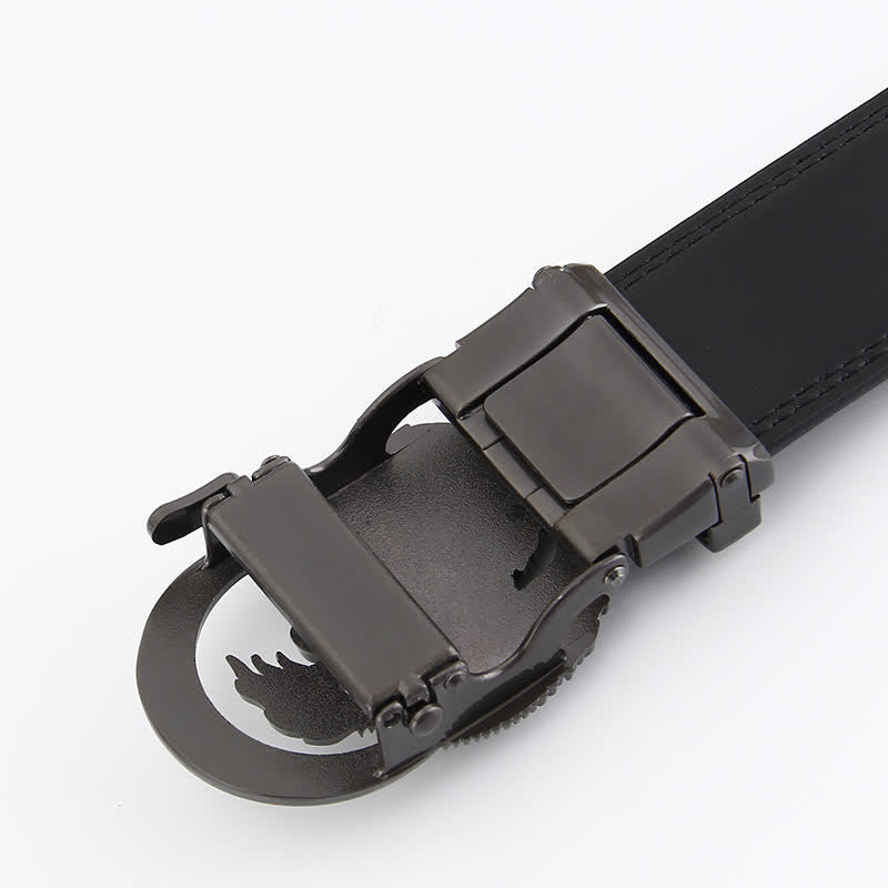 Ceinture en cuir à cliquet automatique Dragon Business pour homme