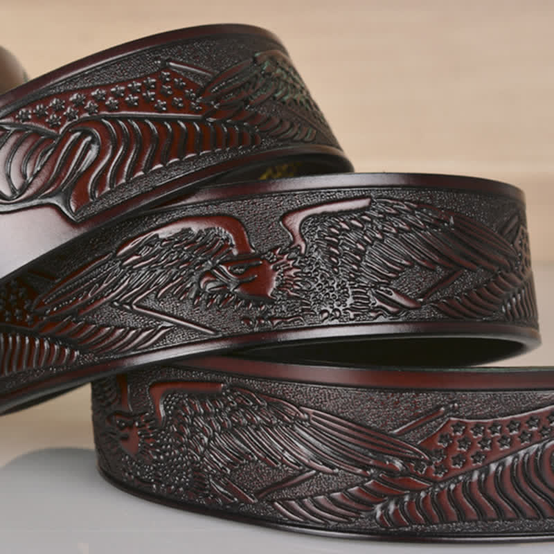 Ceinture en cuir à boucle automatique pour homme Mighty Eagle Sharp Claw