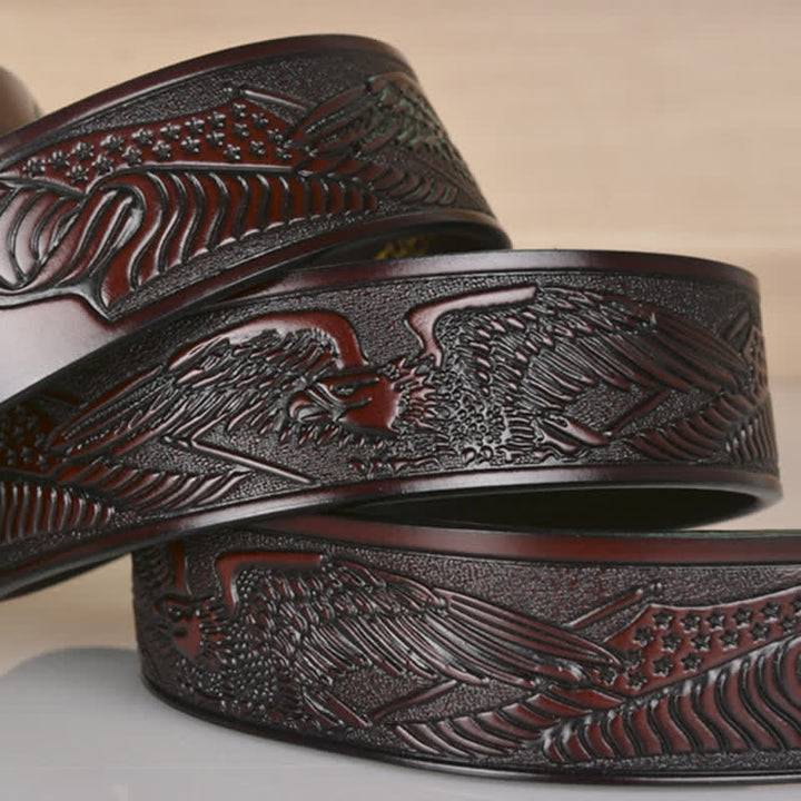 Ceinture en cuir à boucle automatique pour homme Mighty Eagle Sharp Claw