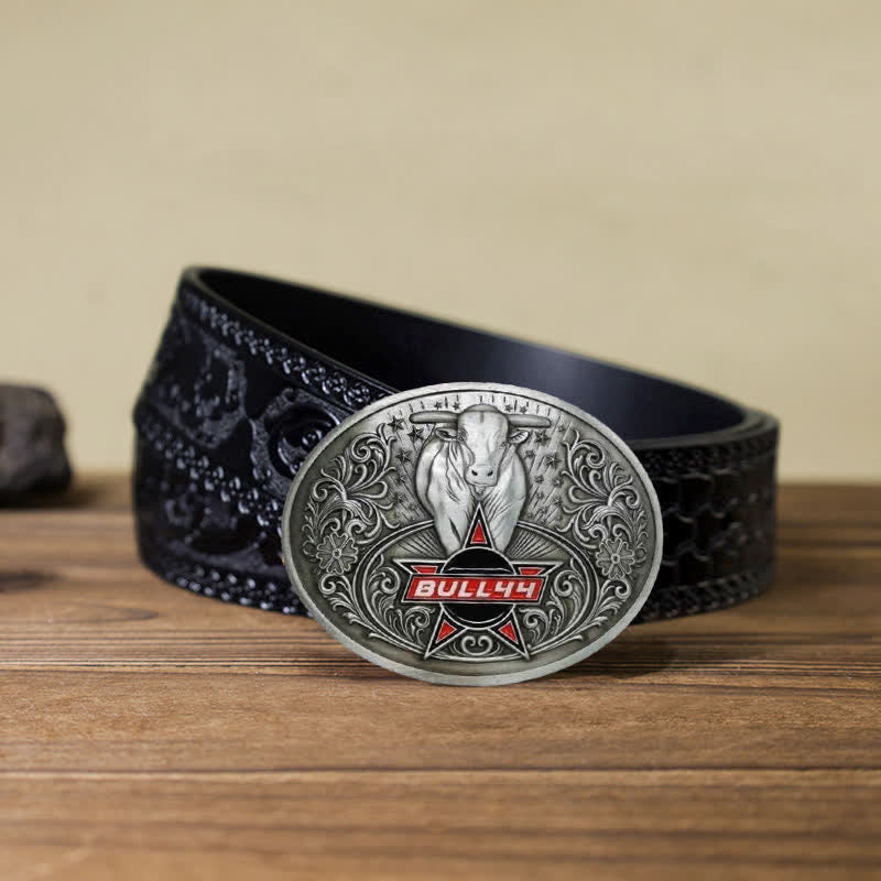 Ceinture en cuir avec boucle porte-bière créative Raging Bull pour homme