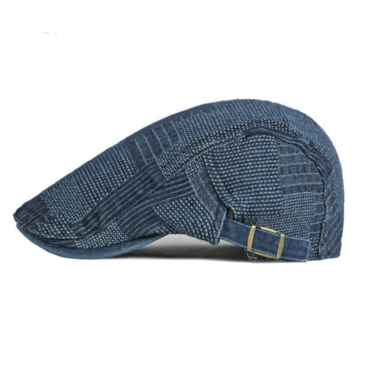 Béret en denim délavé avec casquette plate de peintre de personnalité - image 5