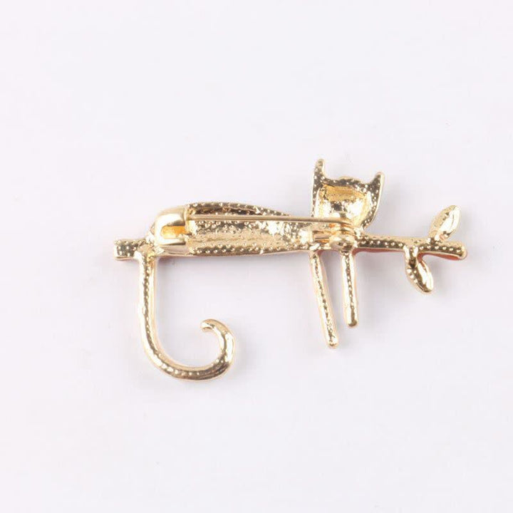 Broche chat à pois pour femme Lazy Kitten
