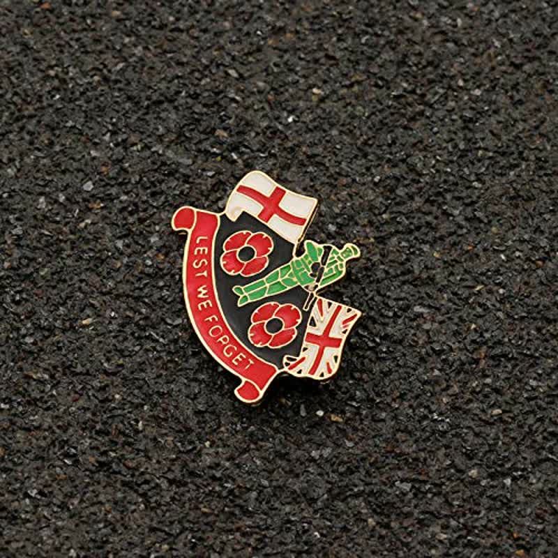 Broche unisexe « Lest We Forget Soldier Poppy »