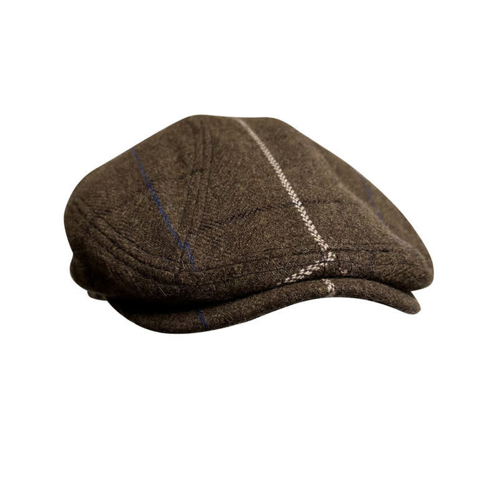 Casquette béret à rayures bleues et blanches vintage