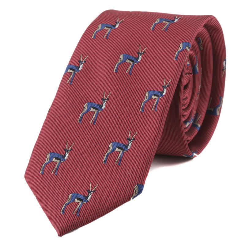 Cravate pour homme à motifs d'animaux et de poker