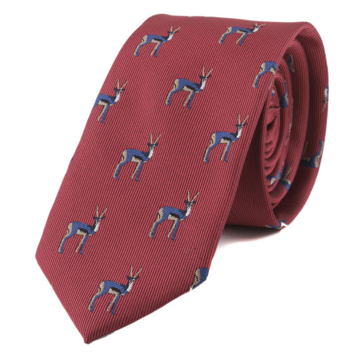 Cravate pour homme à motifs d'animaux et de poker