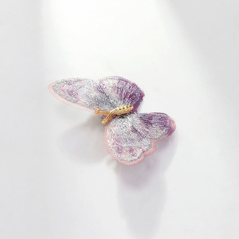 Broche papillon brodée de rêve pour femme