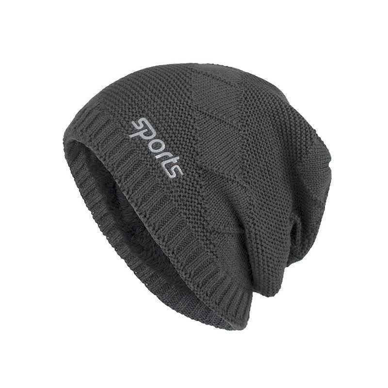 Bonnet tricoté décontracté d'hiver de couleur unie