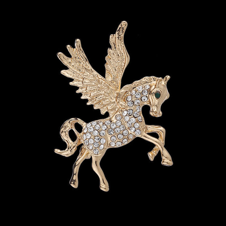 Broche vintage pour homme avec ailes de Pégase