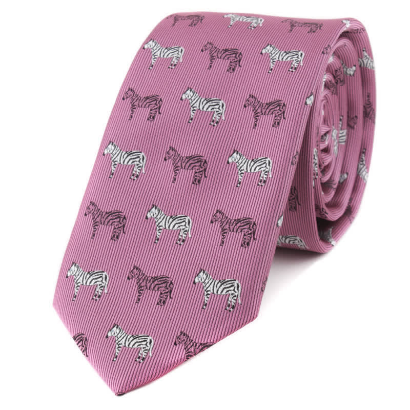 Cravate pour homme à motifs d'animaux et de poker