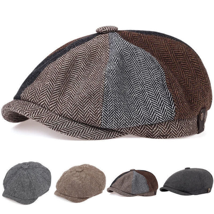 Béret octogonal à chevrons rétro