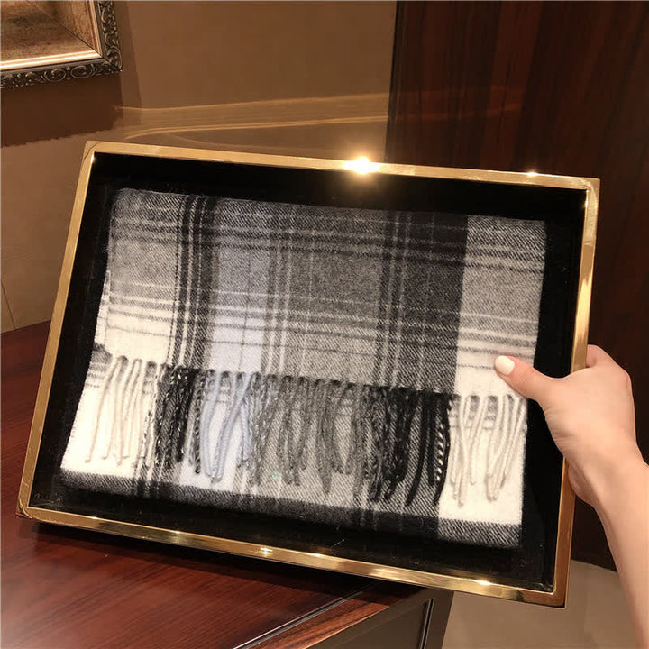 Écharpe unisexe en cachemire à carreaux Edinburgh Big Warm