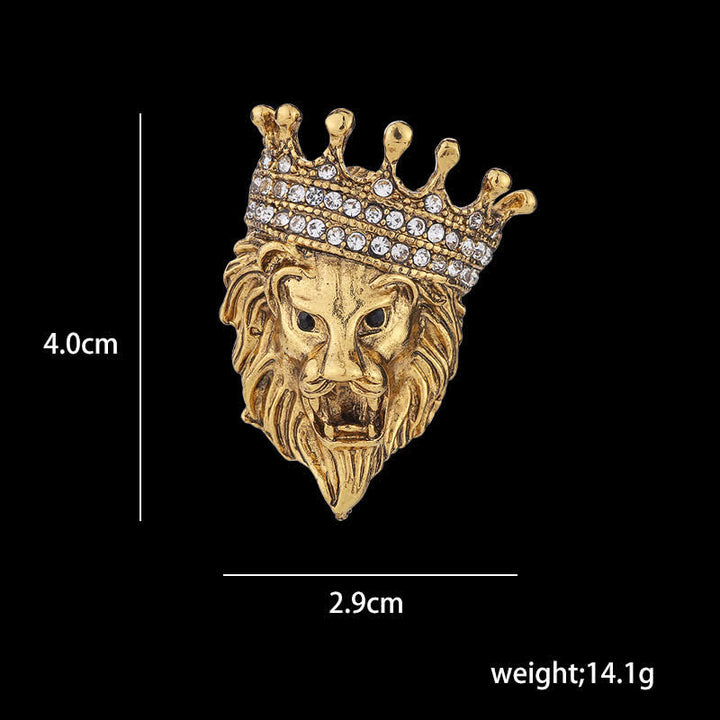 Broche pour homme représentant le roi lion