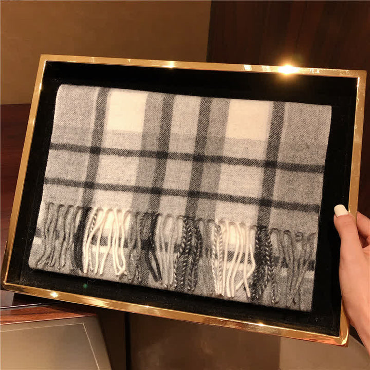 Écharpe unisexe Lamb Edinburgh à carreaux, grande et chaude - image 17