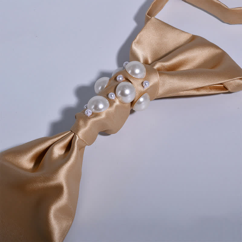 Cravate de mariage pour homme avec perles au look vintage - image 16
