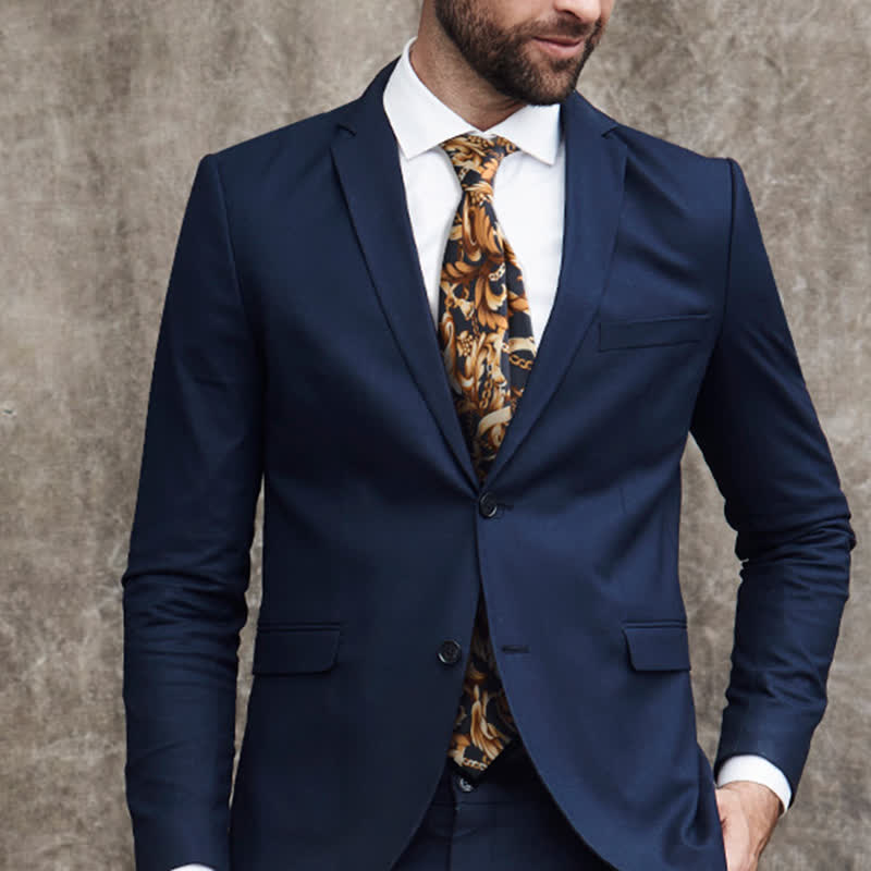 Cravate de luxe à motif floral pour homme