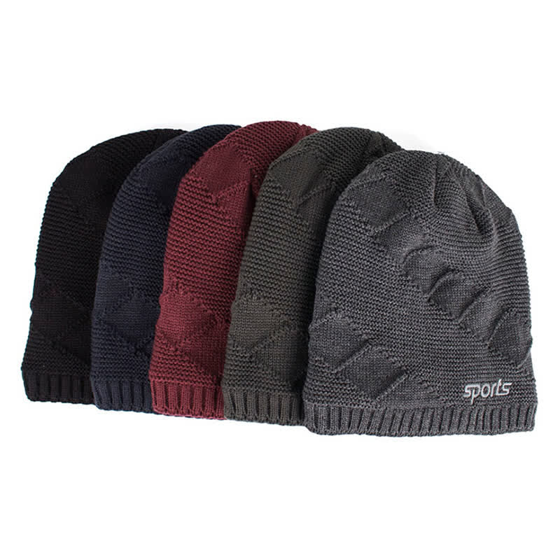 Bonnet tricoté décontracté d'hiver de couleur unie