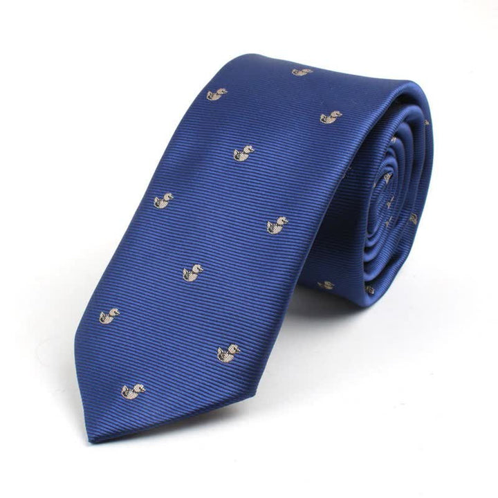 Cravate pour homme à motifs de dessins animés mignons - Canard bleu - image 12