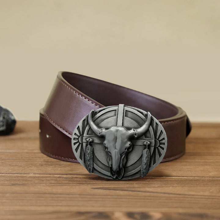 Ceinture en cuir à boucle DIY pour homme