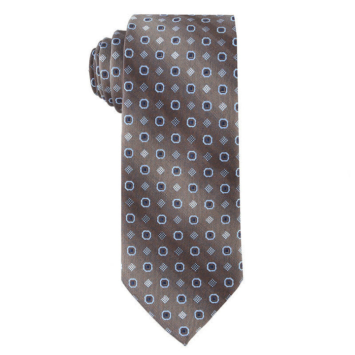 Cravate pour homme de la série Retro Brown - Géométrie - image 2