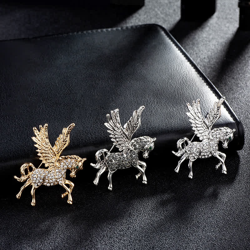 Broche vintage pour homme avec ailes de Pégase