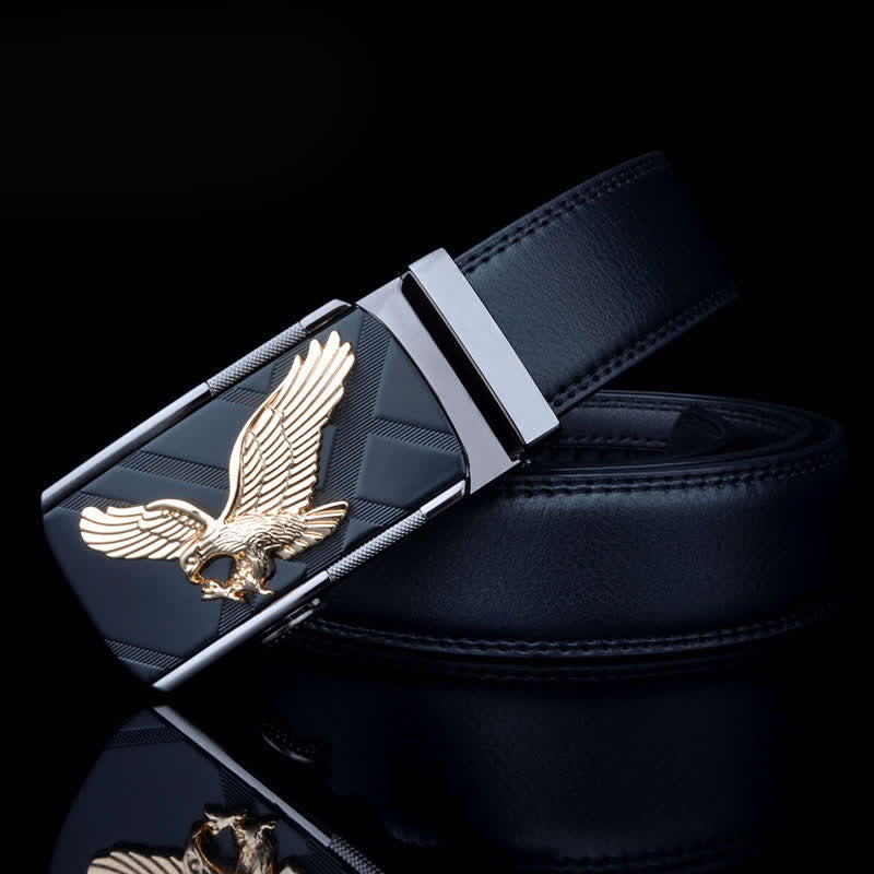 Ceinture en cuir à boucle automatique pour homme avec motif aigle animal - image 11