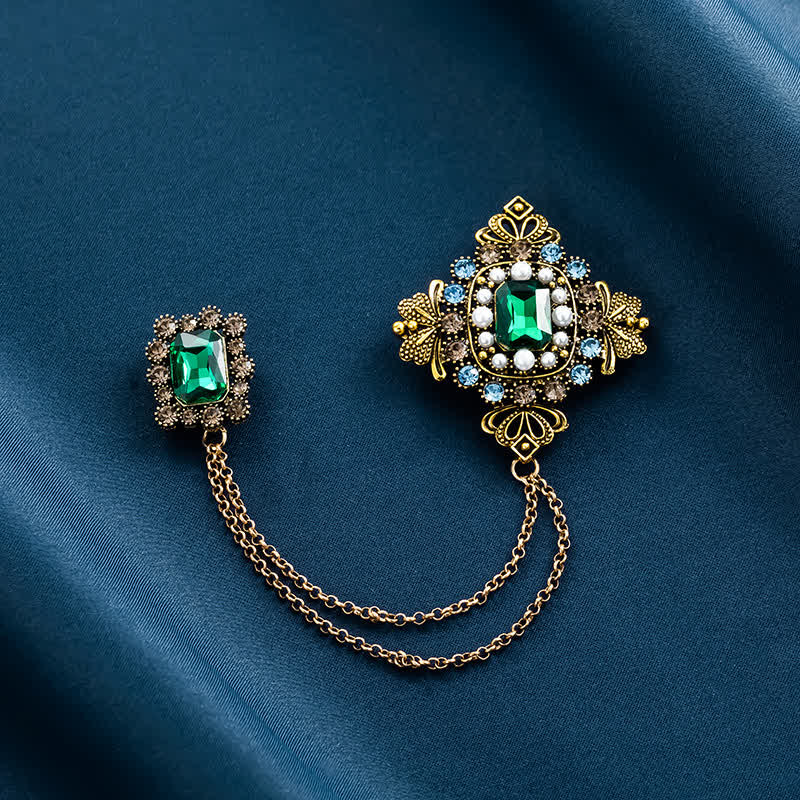 Broche chaîne baroque pour femme
