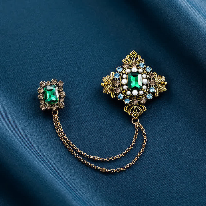 Broche chaîne baroque pour femme