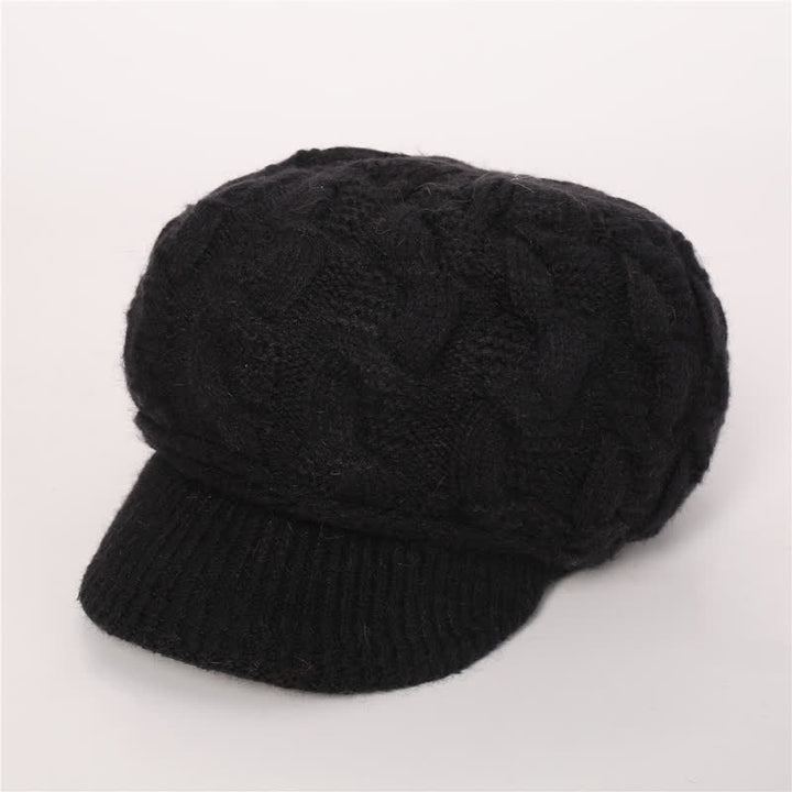Bonnet à visière ample avec doublure moelleuse pour femme