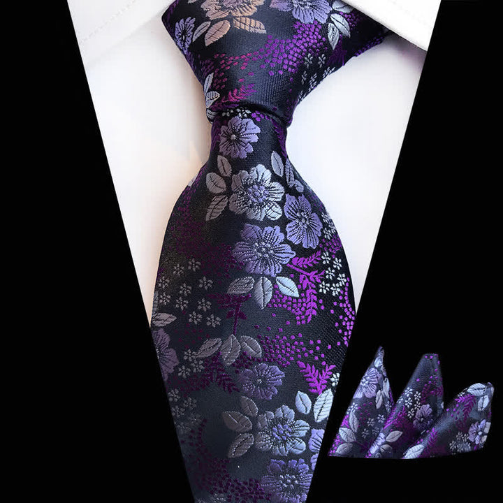 Lot de 2 cravates à fleurs de prunier pour homme